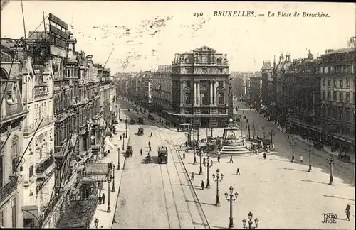 Ak Brüssel Brüssel, Place Brouckere