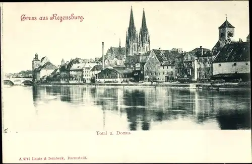 Ak Regensburg an der Donau Oberpfalz, Ortsansicht, Dom
