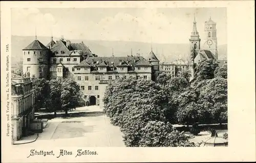 Ak Stuttgart in Württemberg, altes Schloss