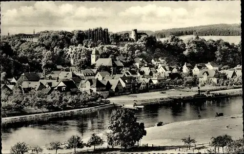 Ak Herstelle Beverungen an der Weser, Benediktinerinnenabtei, Burg