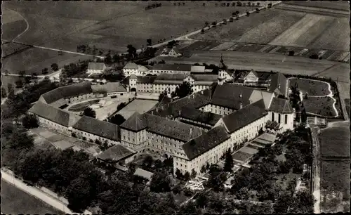 Ak Mödingen in Schwaben, Kloster Maria Medingen, Institut, Luftbild