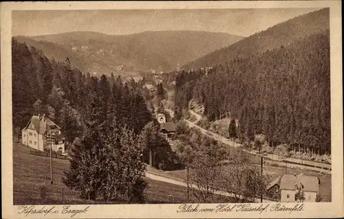 Ak Kipsdorf Altenberg im Erzgebirge, Blick vom Hotel Kaiserhof, Bärenfels