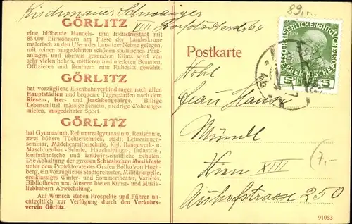 Ak Görlitz in der Lausitz, Rathaustreppe, Altan