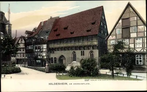Ak Hildesheim in Niedersachsen, Am Andreasplatz