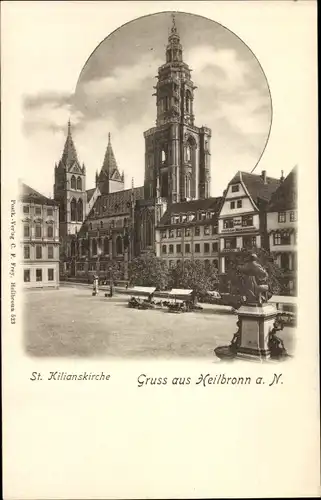 Ak Heilbronn am Neckar, St. Kilianskirche, Denkmal