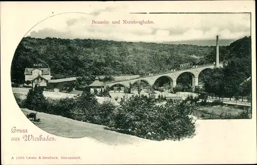 Ak Wiesbaden in Hessen, Beausite und Nerobergbahn