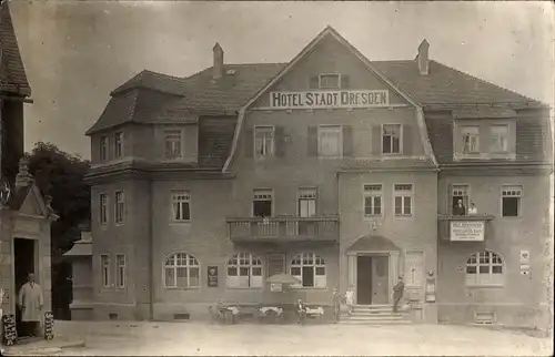 Foto Ak Geising Altenberg im Erzgebirge, Hotel Stadt Dresden
