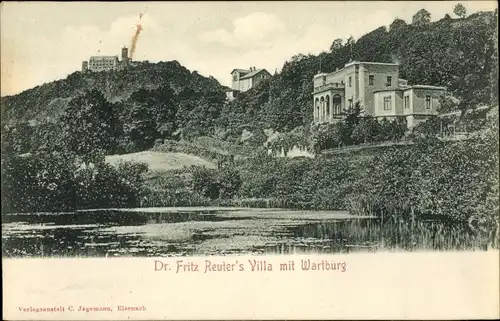 Ak Lutherstadt Eisenach in Thüringen, Wartburg, Fritz Reuter Villa