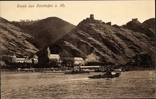 Ak Bornhofen am Rhein, Panorama