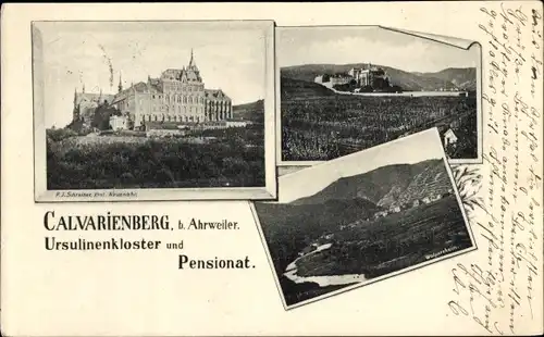 Ak Ahrweiler an der Ahr, Calvarienberg, Ursulinenkloster, Pensionat, Walporzheim