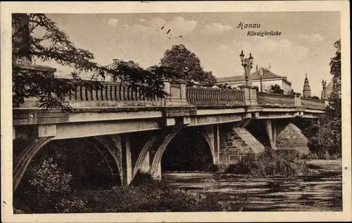 Ak Hanau am Main, Kinzigbrücke