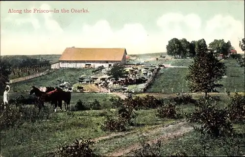 Ak Texas USA, Entlang des Frisco, In den Ozarks