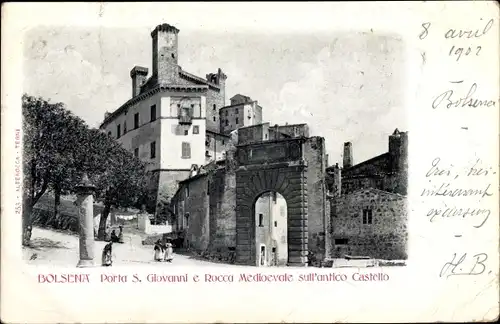 Ak Bolsena Lazio Italien, Porta S. Giovanni, Castello