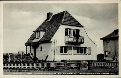 Ak Hamburg Nord Langenhorn, Landhaus Dr. Islar, Am Vossberg 107, Hochbahnhaltestelle Ochsenzoll