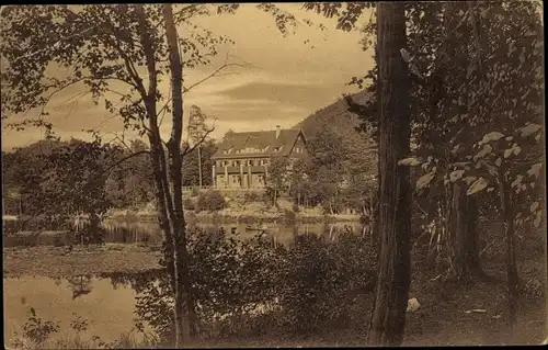 Ak Philippsburg Moselle Lothringen, Vogesen Hotel, Hanauer Weiher