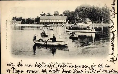 Ak Dutzendteich Nürnberg in Mittelfranken Bayern, Gondelteich, Ruderboote