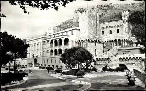 Ak Monaco, Prinzlicher Palast, Denkmal Fürst Albert I.