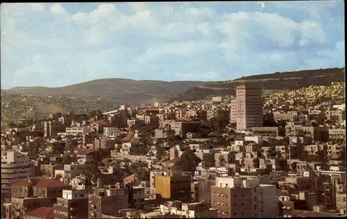 Ak Haifa Israel, Gesamtansicht der Stadt