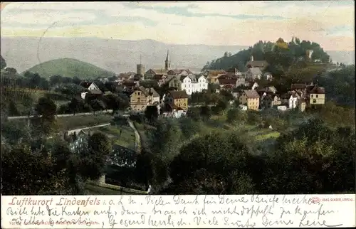 Ak Lindenfels im Odenwald Hessen, Gesamtansicht