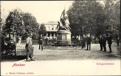 Ak Aachen, Kriegerdenkmal, Männer