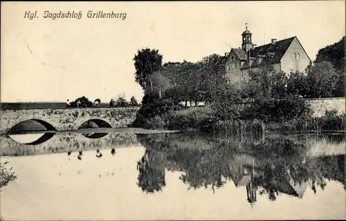 Ak Grillenburg Tharandt Sachsen, Königliches Jagdschloss Grillenburg