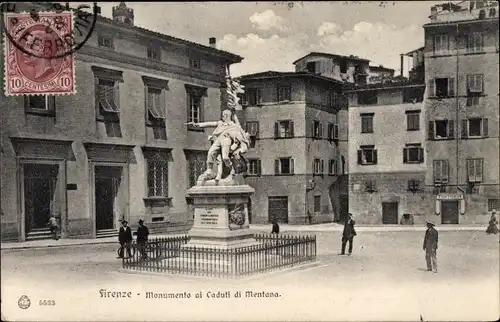 Ak Firenze Florenz Toscana, Monumento ai Caduti di Mentana