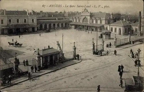 Ak Angers Maine et Loire, Gare Saint Laud