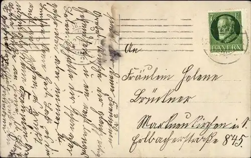 Ak Glückwunsch Geburtstag, Frau mit Blumenstrauß