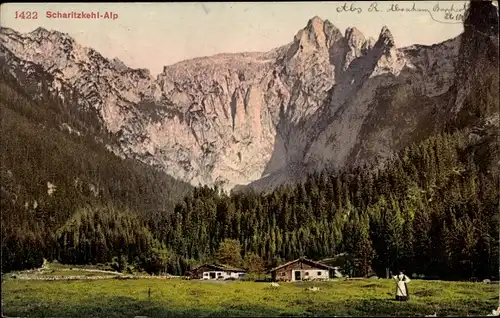 Ak Berchtesgaden in Oberbayern, Scharitzkehlalpe, Scharitzkehlalm