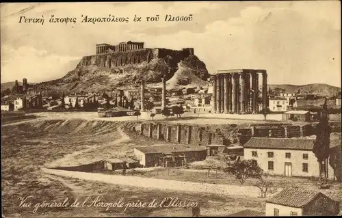 Ak Athen Griechenland, Akropolis, Gesamtansicht