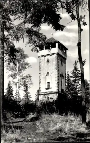 Ak Cunewalde Oberlausitz, Berggaststätte Bieleboh, Aussichtsturm