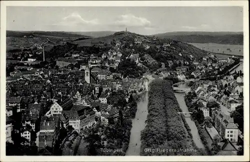 Ak Tübingen am Neckar, Fliegeraufnahme