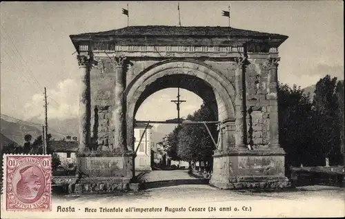Ak Aosta, Arco Trionfale all' Imperatore Augusto Cesare, Triumphbogen
