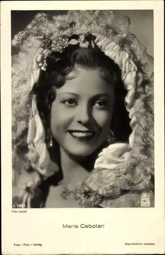 Ak Opernsängerin Maria Cebotari, Portrait