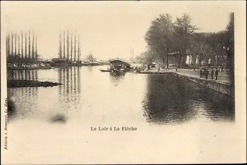 Ak La Flèche Sarthe, der Loir