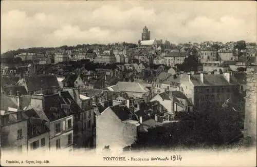 Ak Pontoise Val d'Oise, Panorama