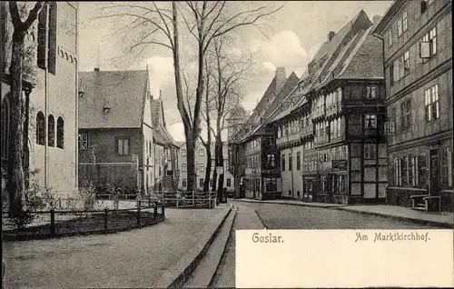 Ak Goslar am Harz, Am Marktkirchhof
