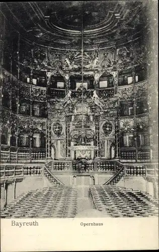 Ak Bayreuth in Oberfranken, Opernhaus, Innenansicht