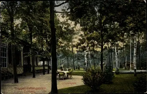 Ak Zeithain in Sachsen, Truppenübungsplatz, Offizierspark