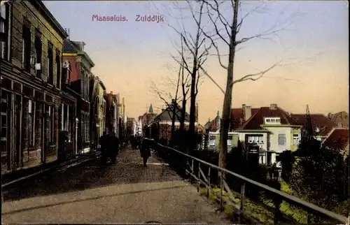 Ak Maassluis Südholland, Zuiddijk
