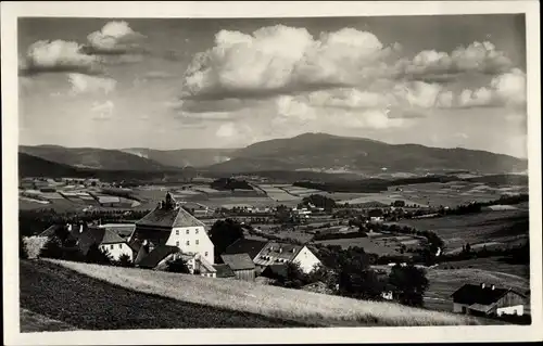 Ak Rabenstein Zwiesel, Blick zum Rachel, Ortsansicht, Panorama