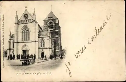 Ak Ribemont Aisne, Kirche