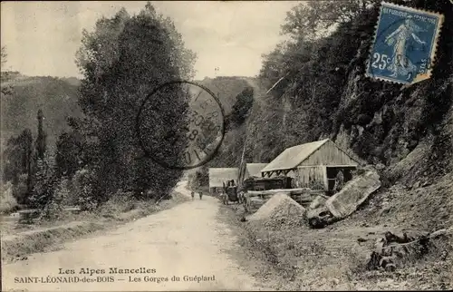 Ak Saint Leonard des Bois Sarthe, die Gorges du Gueplard