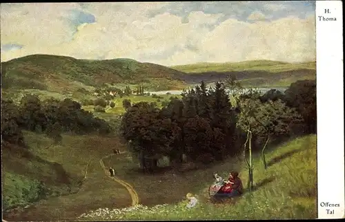 Künstler Ak Thoma, Hans, Offenes Tal, Landschaft