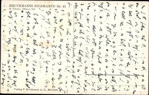 Künstler Ak Thoma, Hans, Offenes Tal, Landschaft