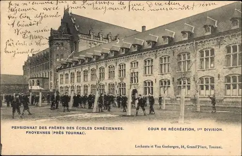 Ak Froyennes Tournai Wallonie Hennegau, Internat der Brüder der christlichen Schulen, Abteilung