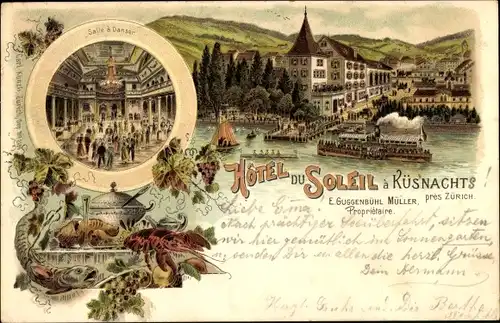 Litho Küssnacht Kanton Schwyz, Hotel du Soleil, Tanzsaal