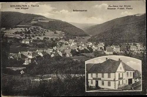 Ak Ehlhalten Eppstein im Taunus, Gasthaus zur Krone, Totalansicht