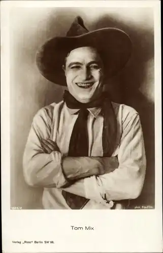 Ak Schauspieler Tom Mix, Portrait, Hut