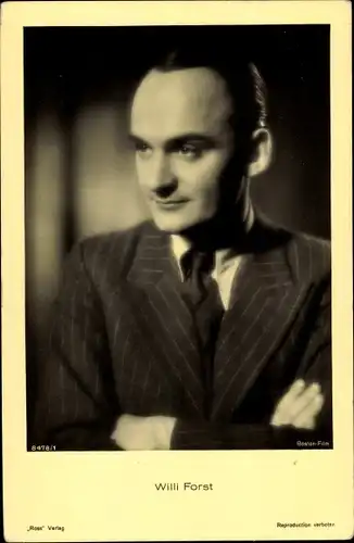 Ak Schauspieler Willi Forst, Portrait